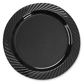 Premium Plastic Plates - 10 1/4", Black S-24457BL