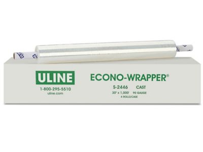 Uline Econo-Wrapper&reg; - Cast, 90 gauge, 30" x 1,000' S-2446