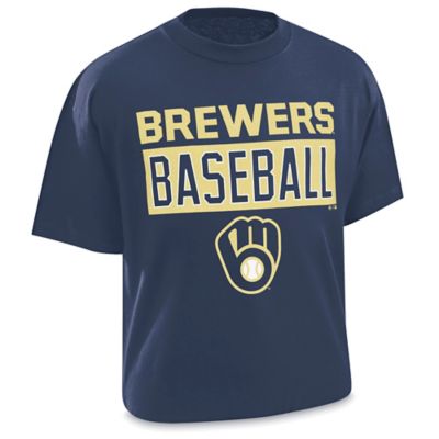 MLB T-Shirt - Milwaukee Brewers, XL S-24472MIL-X - Uline