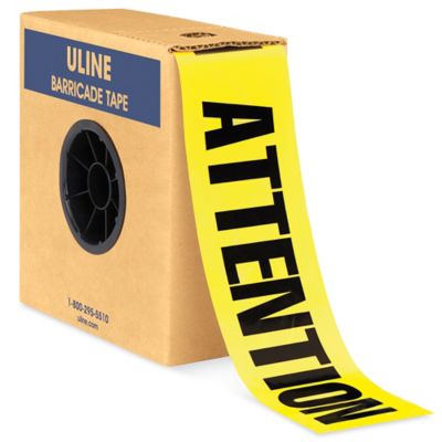 Barricade Tape - 3" x 1,000', "Caution/Attention" S-24473