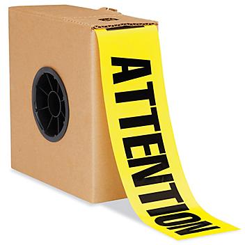 Barricade Tape - 3" x 1,000', "Caution/Attention" S-24473
