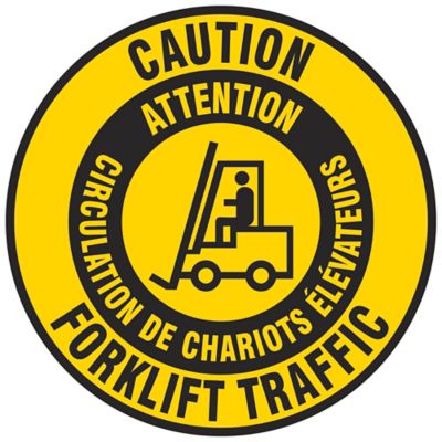 Bilingual English/Spanish Warehouse Floor Sign -