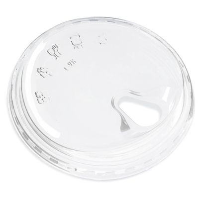 Uline Crystal Clear Plastic Lid - 16 & 24 oz, Strawless S-24500