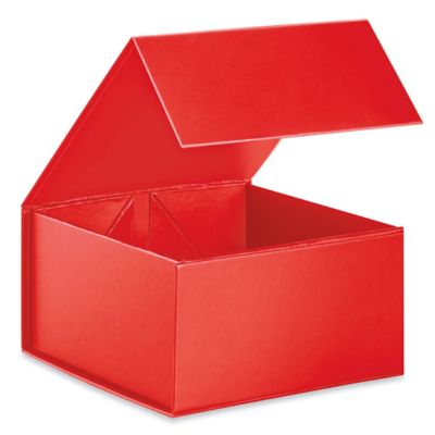 Magnetic Gift Boxes - Matte, 6 x 6 x 2 3/4", Red S-24510R