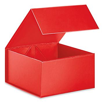 Magnetic Gift Boxes - Matte, 6 x 6 x 2 3/4", Red S-24510R