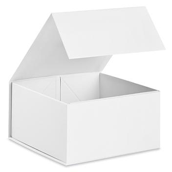Magnetic Gift Boxes - Matte, 6 x 6 x 2 3/4", White S-24510W