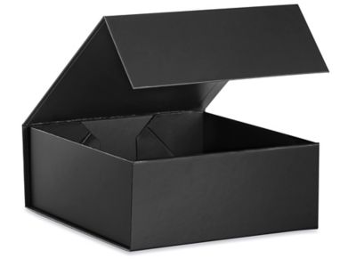 Magnetic Gift Boxes - Matte, 8 x 8 x 3 1/8, Black S-24511BL - Uline
