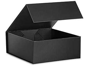 Magnetic Gift Boxes - Matte, 8 x 8 x 3 1/8", Black S-24511BL
