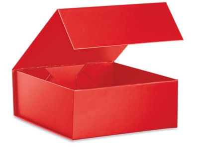 Magnetic Gift Boxes - Matte, 8 x 8 x 3 1/8, Black - ULINE - Carton of 10 - S-24511BL