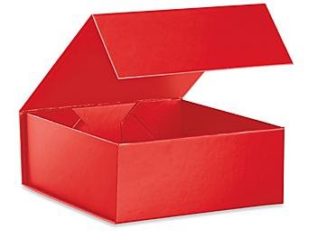 Magnetic Gift Boxes - Matte, 8 x 8 x 3 1/8", Red S-24511R
