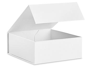 Magnetic Gift Boxes - Matte, 8 x 8 x 3 1/8", White S-24511W