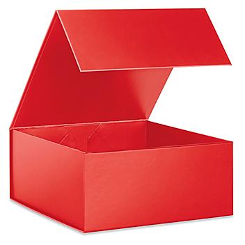 Magnetic Gift Boxes - Matte, 10 x 10 x 4 1/2", Red S-24512R