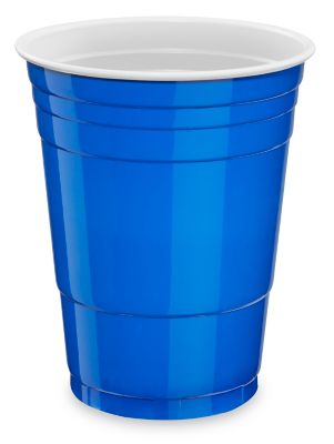 Plastic Party Cups - 16 oz, Blue S-24514BLU - Uline