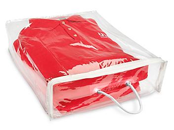 Zipper Vinyl Bags with Handle - 15 x 18 x 5" S-24526