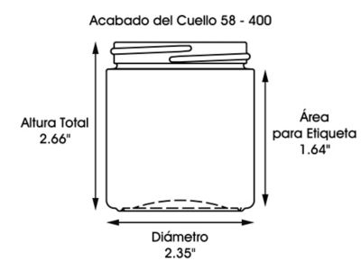Frascos de Vidrio con Boca Ancha - 4 oz, Tapa Plástica, 118 ml S-14488P -  Uline