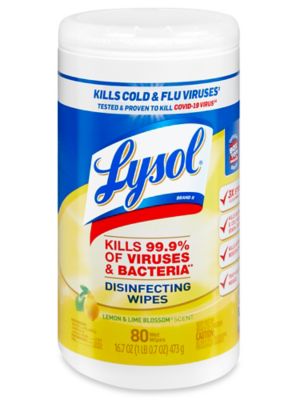  Lysol Toallitas desinfectantes, toallitas de limpieza  antibacterianas multisuperficie, para desinfectar y limpiar, flor de limón  y limón, 80 unidades (paquete de 4) : Salud y Hogar