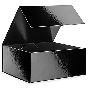 Magnetic Gift Boxes - High Gloss, 13 x 10 3/4 x 5 1/2", Black S-24576BL
