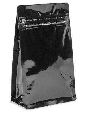 Square Bottom Bags - 5 x 8 x 3", Glossy Black S-24577BL