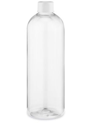 Natural Cylinder Bottles - 16 oz, Standard Cap - ULINE - Case of 24 - S-20075