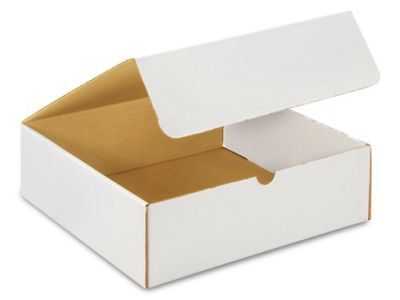 11 1/2 x 11 1/2 x 3 3/4" White Literature Mailers S-246