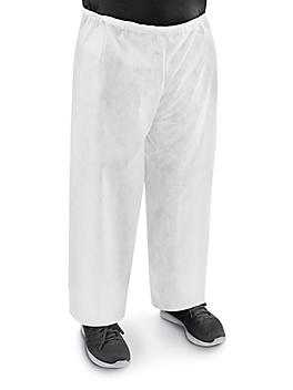 Uline Disposable Scrub Pants - White, Large S-24602W-L