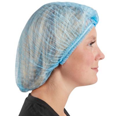 Pleated Bouffant Caps - 21", Blue S-24615BLU