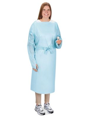 Uline Polyethylene Gowns - Blue S-24616BLU