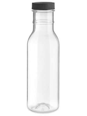 12oz Clear Glass Ring Neck Dressing & Sauce Bottles (Cap Not Included) - 12/Case, Clear Type III 38-400