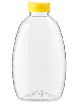 Plastic Honey Bottles - Oval, 22 oz (2 lbs Honey Weight) S-24636