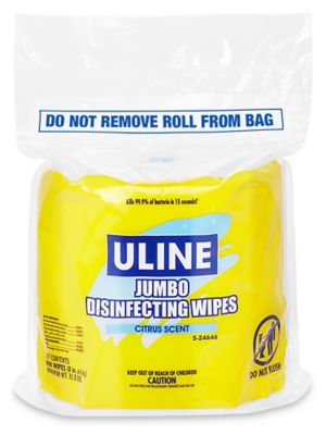 Uline Disinfecting Wipes Jumbo Bucket Refill – Citrus Scent, 900 ct S-24646