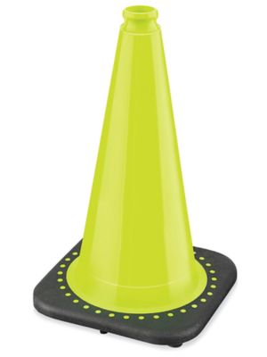 Heavy Duty Standard Traffic Cones - 18", Lime S-24652LIME