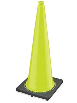 Heavy Duty Standard Traffic Cones 36", Lime S24654LIME Uline