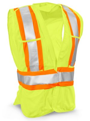 Class 2 Breakaway Hi-Vis Safety Vest with Pockets - Lime, 2XL/3XL S-24662G-2X