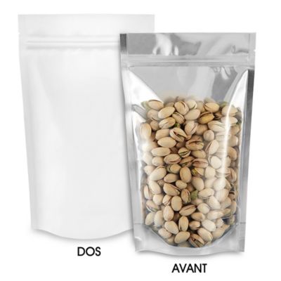 Matte Stand-Up Barrier Pouches - 6 x 11 x 3", White Back S-24663WB