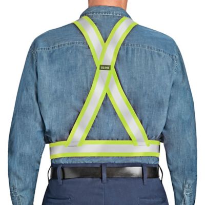 Hi Vis Breakaway Safety Sash Belt Lime ULINE Canada S 24665G