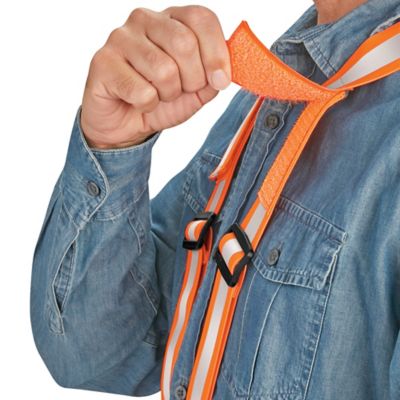 Hi-Vis Breakaway Safety Sash Belt - Orange S-24665ORG - ULINE