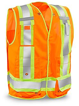 Class 2 Deluxe Hi-Vis Safety Vest with Pockets
