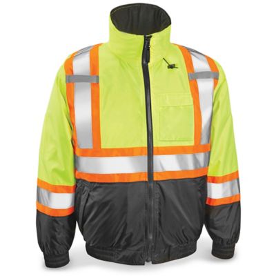 Class 2 Hi-Vis Bomber Jacket - Lime, 3XL S-24667-3X