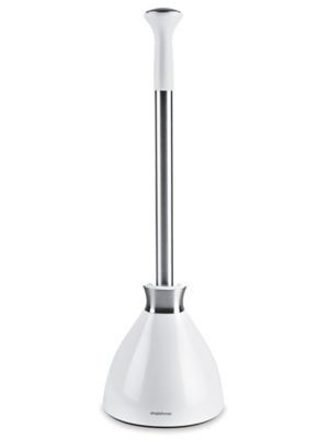simplehuman&reg; Plunger and Caddy - White S-24668W
