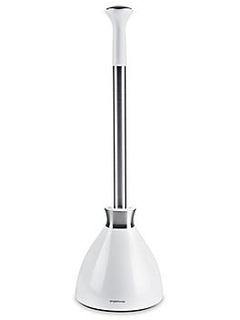 simplehuman&reg; Plunger and Caddy - White S-24668W