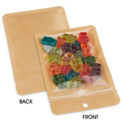 Flat Barrier Pouches - 4 x 6", Kraft Back S-24690