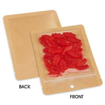 Flat Barrier Pouches - 5 x 7", Kraft Back S-24691