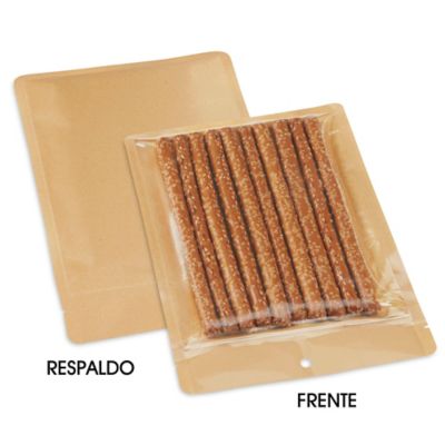 Bolsas de Barrera Planas - 7 x 10", Kraft Back S-24693