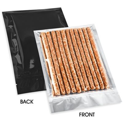 Flat Barrier Pouches - 7 x 10", Black Back S-24695BLB