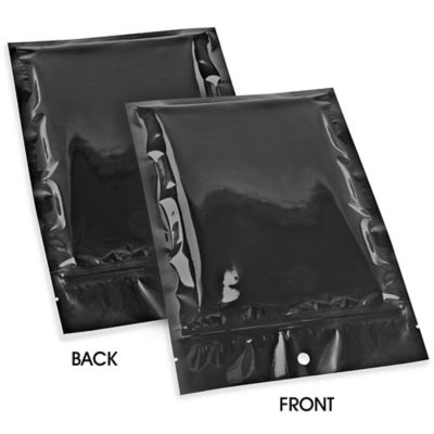 Flat Barrier Pouches - 7 x 10", Black S-24695BL