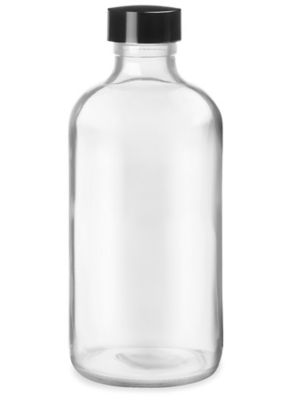 Clear Boston Round Glass Bottles - 16 oz