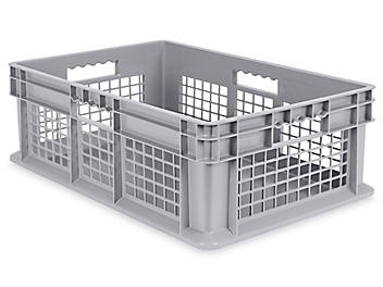 Mesh Straight Wall Container with Solid Bottom - 24 x 16 x 8 1/2" S-24712