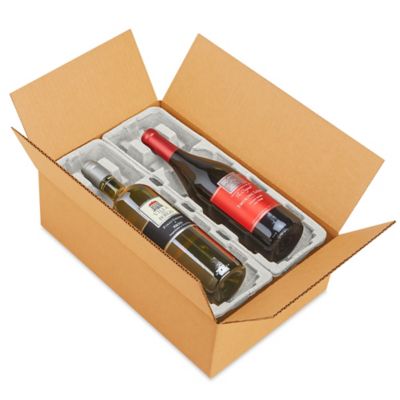 Cajas para Envíos de Botellas de Vino - Paquete para 2 Botellas S-5810 -  Uline