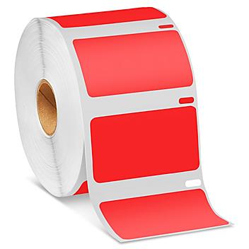 Uline Mini Printer Labels - Red Paper, 2 1/4 x 1 1/4" S-24734R