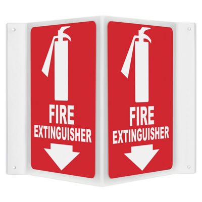 Projecting Sign - "Fire Extinguisher", 3-Way, 6 3/4 x 8 x 5 1/2" S-24742